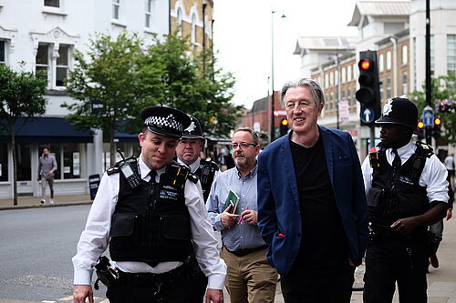 Wimbledon MP Paul Kohler with local police