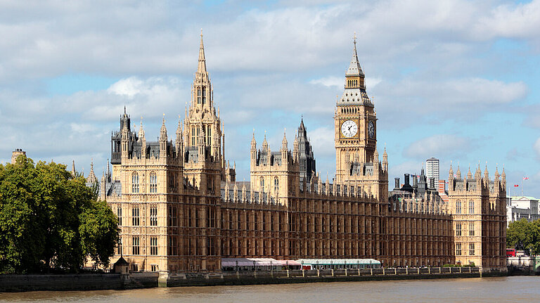 Big Ben and the houses of Parliament.